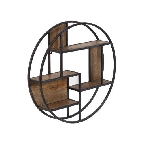 Etagere bois metal ronde | Manguier Stockholm