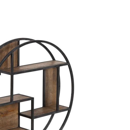 Etagere bois metal ronde | Manguier Stockholm