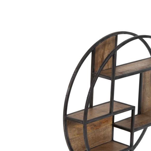 Etagere bois metal ronde | Manguier Stockholm