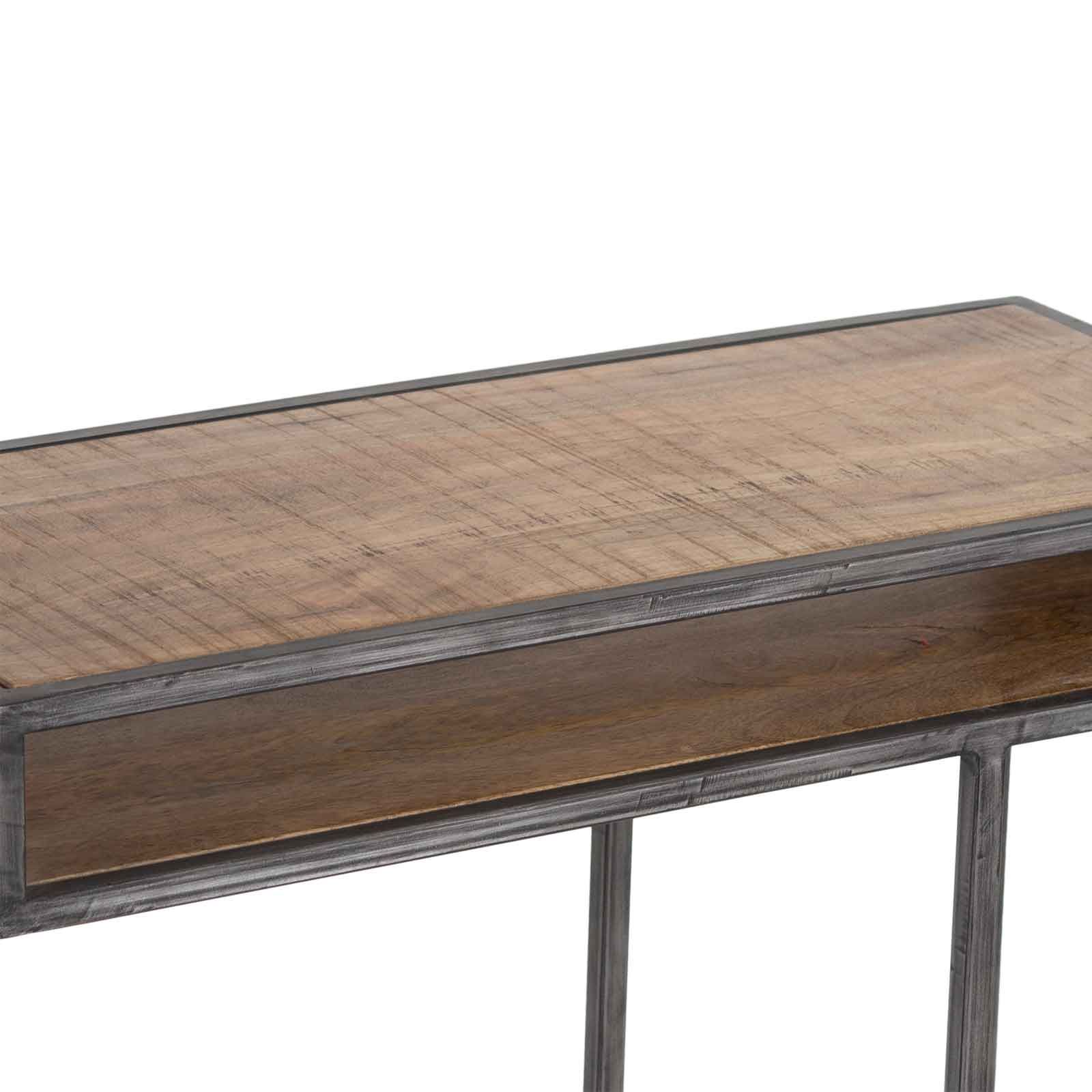 Table d'appoint bois et métal industrielle
