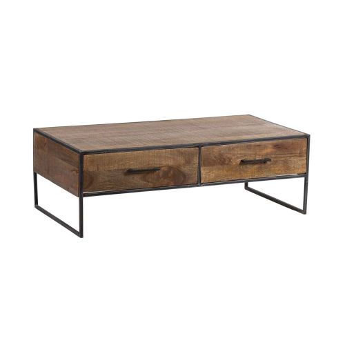 Table basse 2 tiroirs | Manguier Stockholm