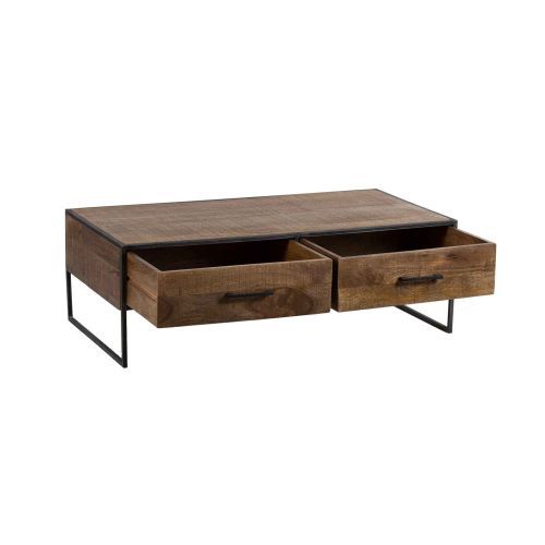 Table basse 2 tiroirs | Manguier Stockholm