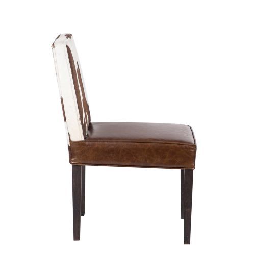 Chaise cuir de vache Savage