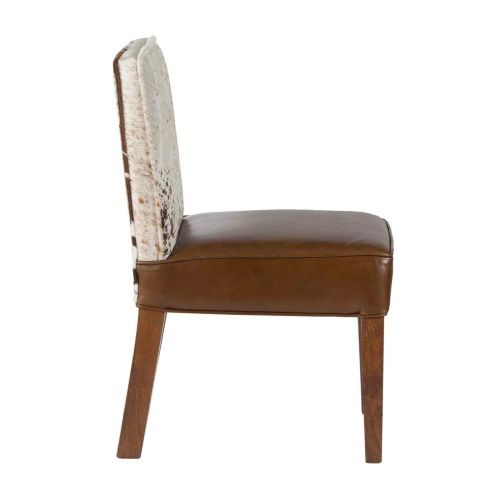 Chaise cuir de vache Savage