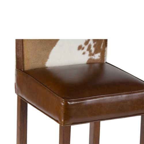 Chaise de bar cuir de vache Savage