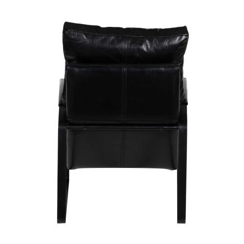 Fauteuil cuir noir Damo