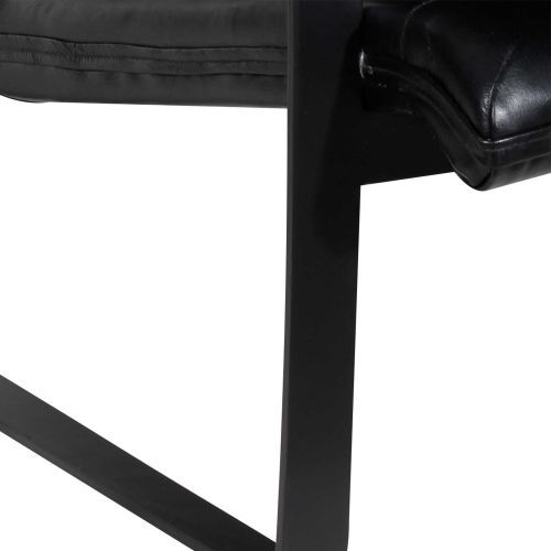 Fauteuil cuir noir Damo