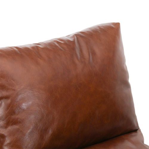 Fauteuil cuir marron Damo