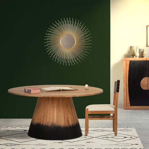 Table de repas ronde 140 cm | Acacia Dimona