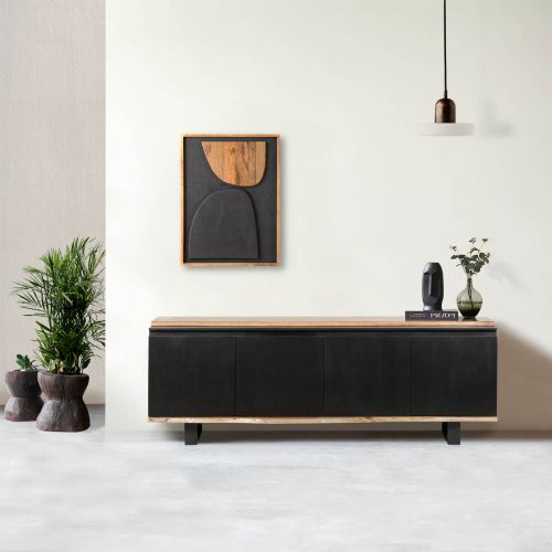 Buffet 4 portes | Acacia Black