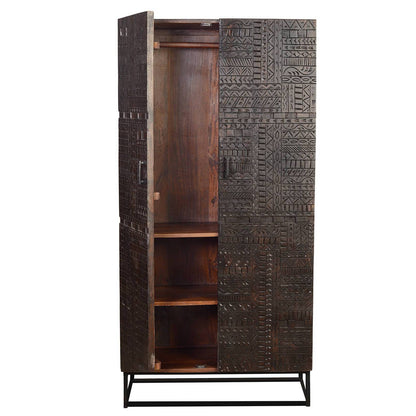 Armoire sculptée | Manguier Hiéroglyphe