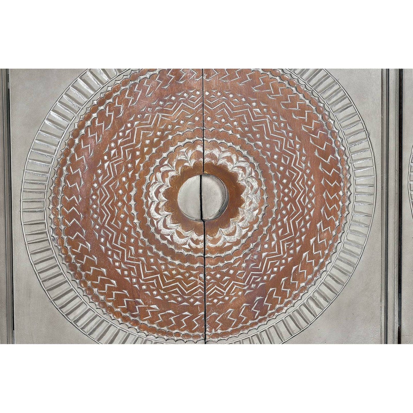 Buffet 4 portes sculpté | Manguier Mandala