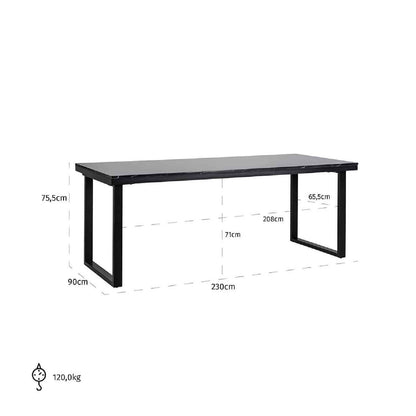 Table de repas Beaumont 230 (noir)