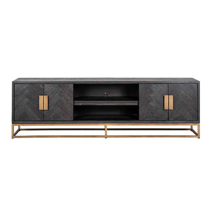 TV-dressoir noirbone laiton 4-deuren 200 (noir rustic)