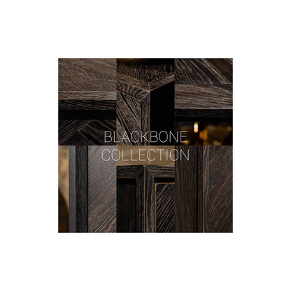 Dressoir noirbone laiton 4-deuren + open vak (noir rustic)