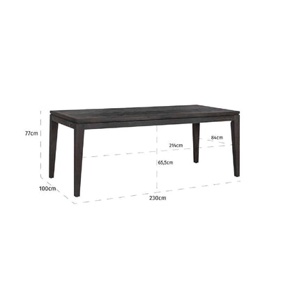 Table de repas noirbone 230 (noir rustic)