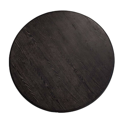 Table de repas Macaron 130Ø (noir rustic)