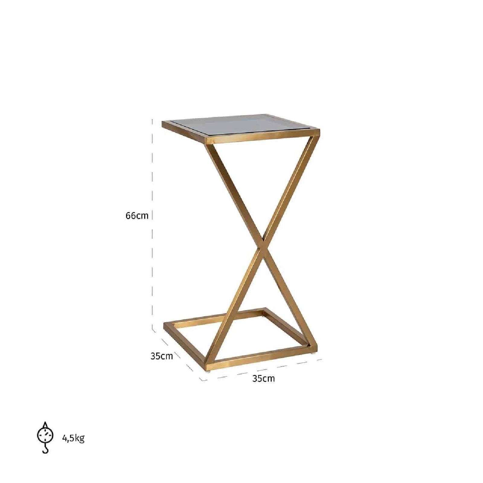 Table basse Paramount Or (brossé or)