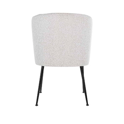 Chaise Fallon blanc Bouclé / noir (Copenhagen 900 Bouclé blanc)