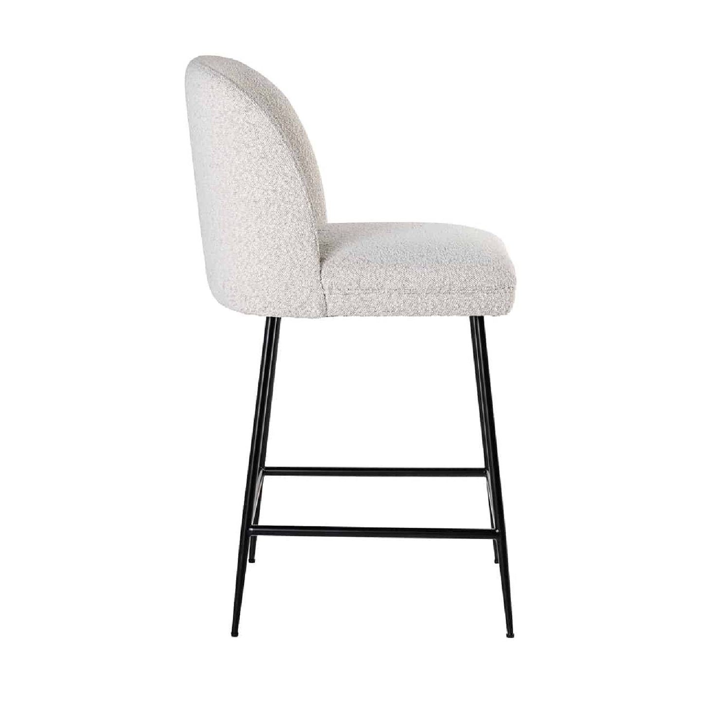 CounterChaise Pullitzer blanc Bouclé / noir (Copenhagen 900 Bouclé blanc)