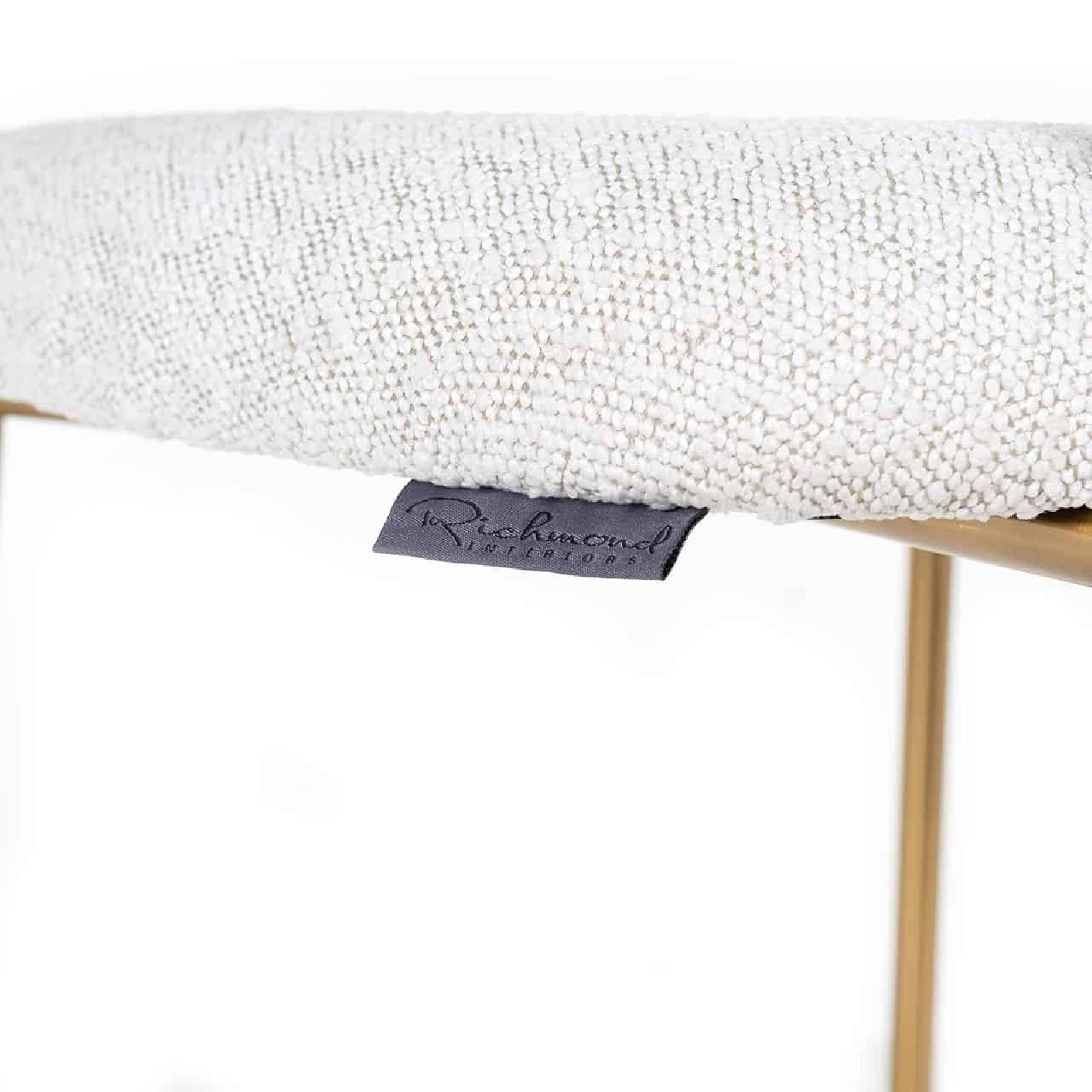 CounterChaise Xenia blanc Bouclé / brossé or (Copenhagen 900 Bouclé blanc)