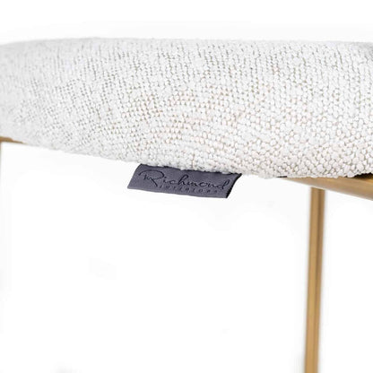 CounterChaise Xenia blanc Bouclé / brossé or (Copenhagen 900 Bouclé blanc)