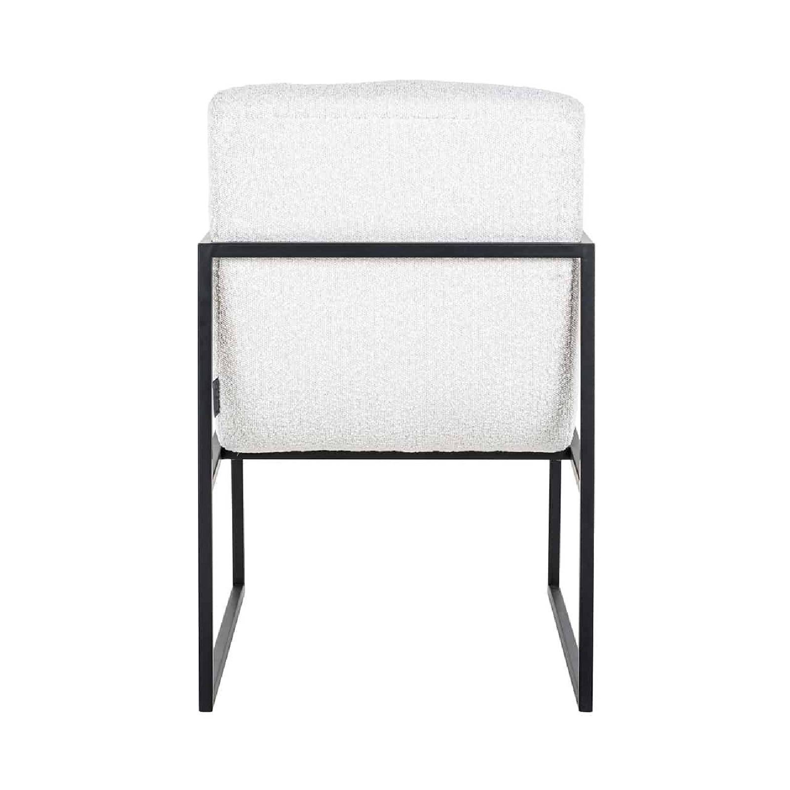 Chaise Lizzy blanc Bouclé / noir (Copenhagen 900 Bouclé blanc)