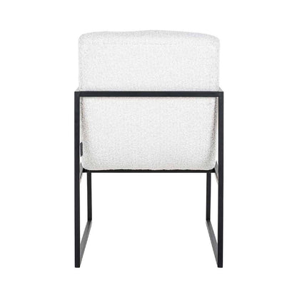 Chaise Lizzy blanc Bouclé / noir (Copenhagen 900 Bouclé blanc)