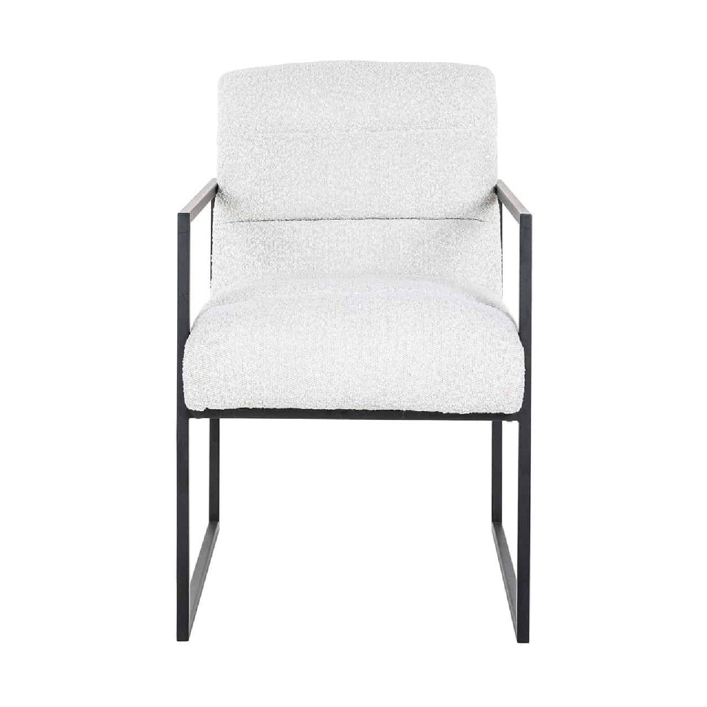 Chaise Lizzy blanc Bouclé / noir (Copenhagen 900 Bouclé blanc)