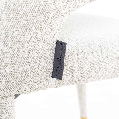 Chaise Gia blanc bouclé Fire retardant (FR-Copenhagen 900 Bouclé blanc)