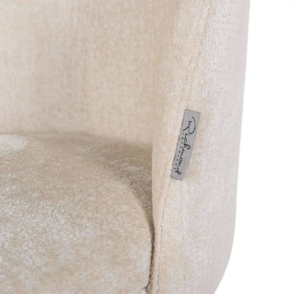 Chaise Alicia blanc chenille fire retardant (FR-Bergen 900 blanc chenille)