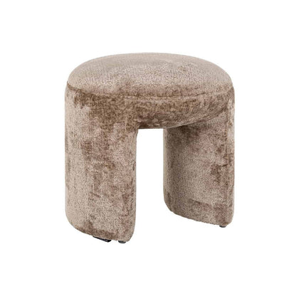 Pouf Fargo taupe chenille (Bergen 104 taupe chenille)