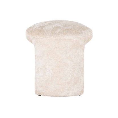 Pouf Fargo  blanc chenille (Bergen 900 blanc chenille)