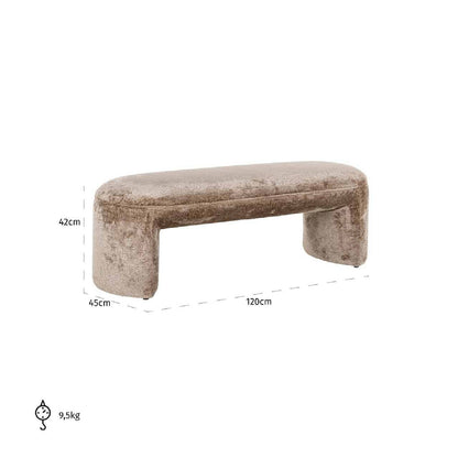 Canapé Fargo taupe chenille (Bergen 104 taupe chenille)