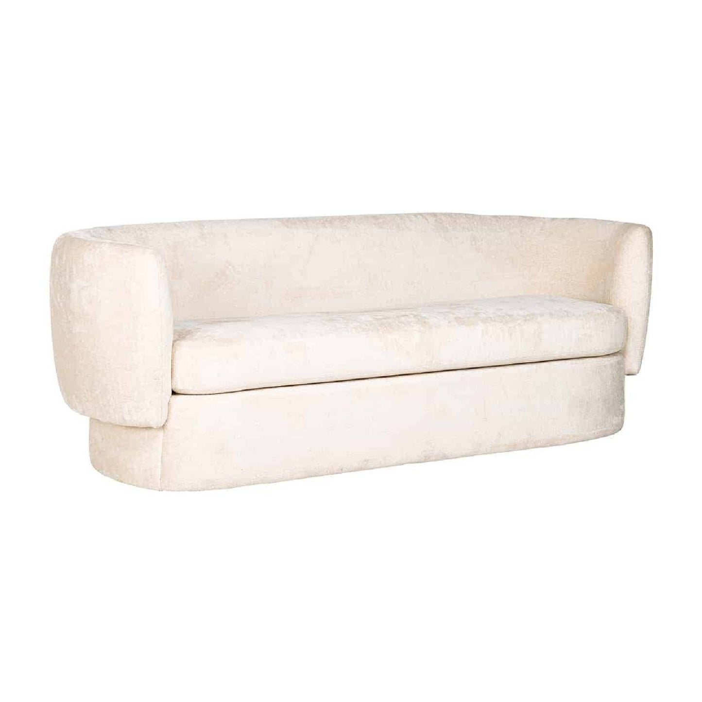 Canapé Donatella blanc chenille fire retardant (FR-Bergen 900 blanc chenille)