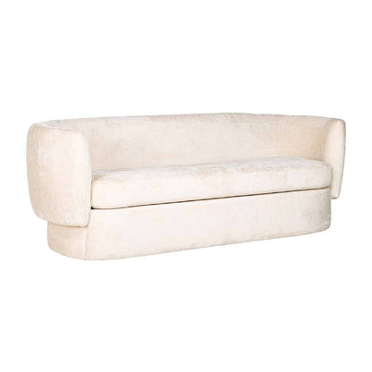 Canapé Donatella blanc chenille fire retardant (FR-Bergen 900 blanc chenille)