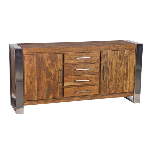 Sideboard 2 doors 4 drawers PM | Acacia Stainless III