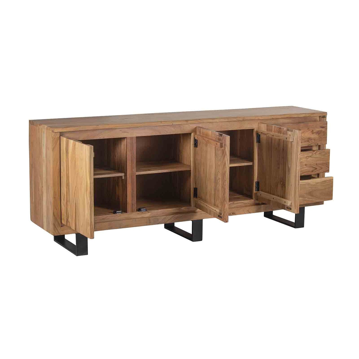 Buffet bas 3 portes 3 tiroirs | Acacia Bunting