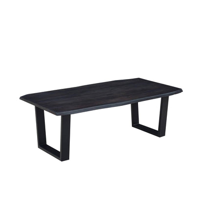 Table de repas 200cm  en acacia massif et métal | Acacia Black Forest