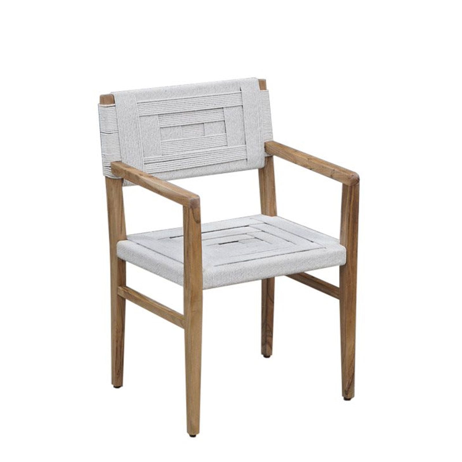 Fauteuil accoudoirs en acacia et manguier naturel Goa