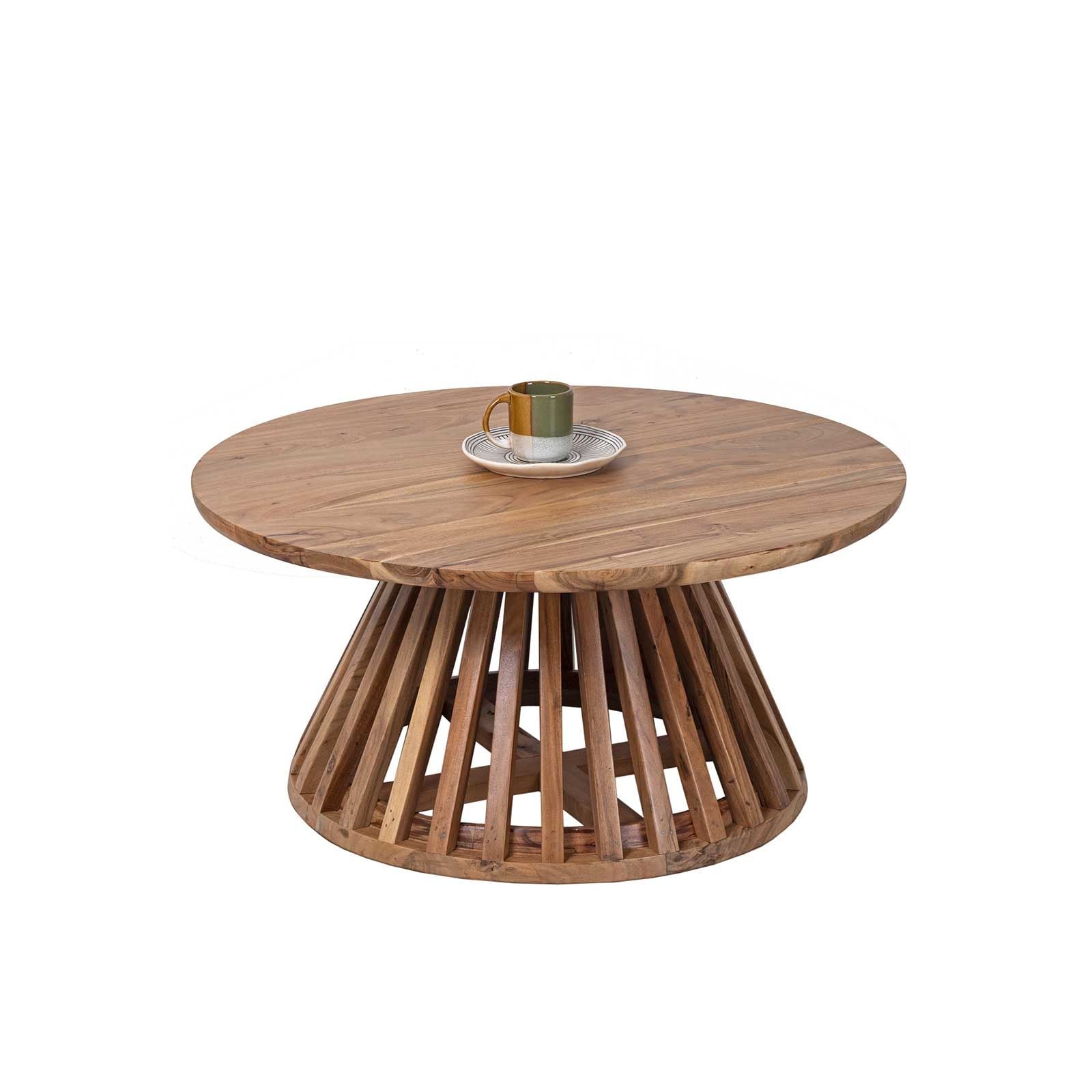 Table basse ronde bois massif | Acacia Kfir