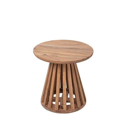 Table d'appoint ronde bois massif | Acacia Kfir