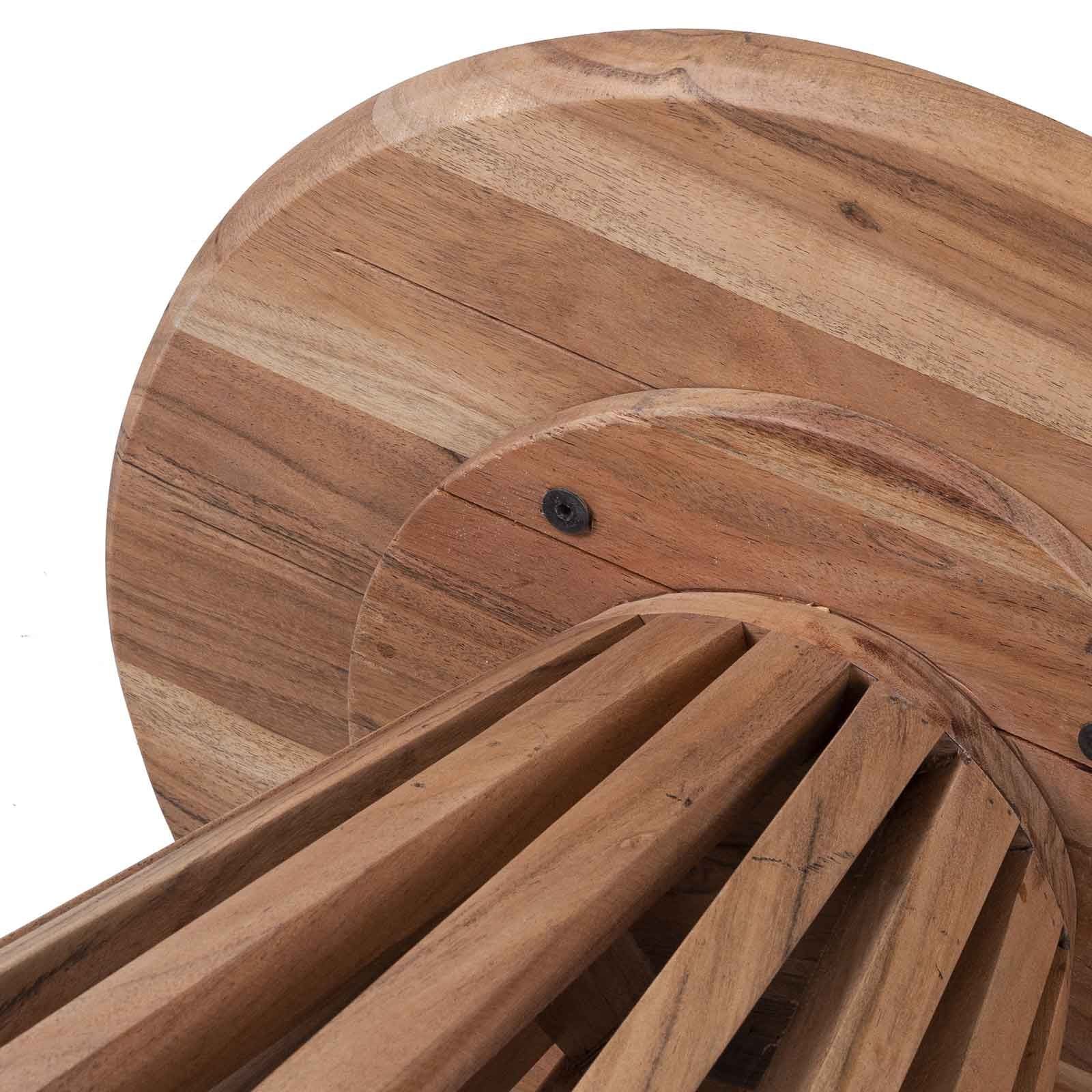 Table d'appoint ronde bois massif | Acacia Kfir