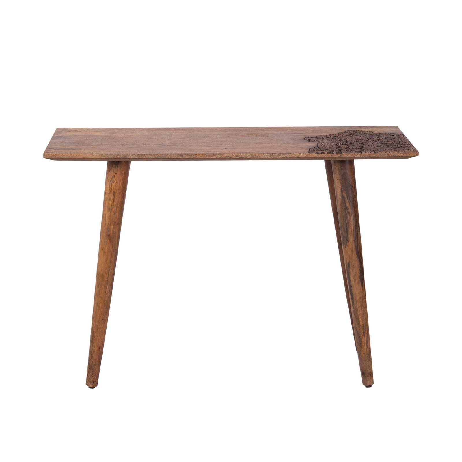 Console plateau sculpté bois massif | Manguier Adir