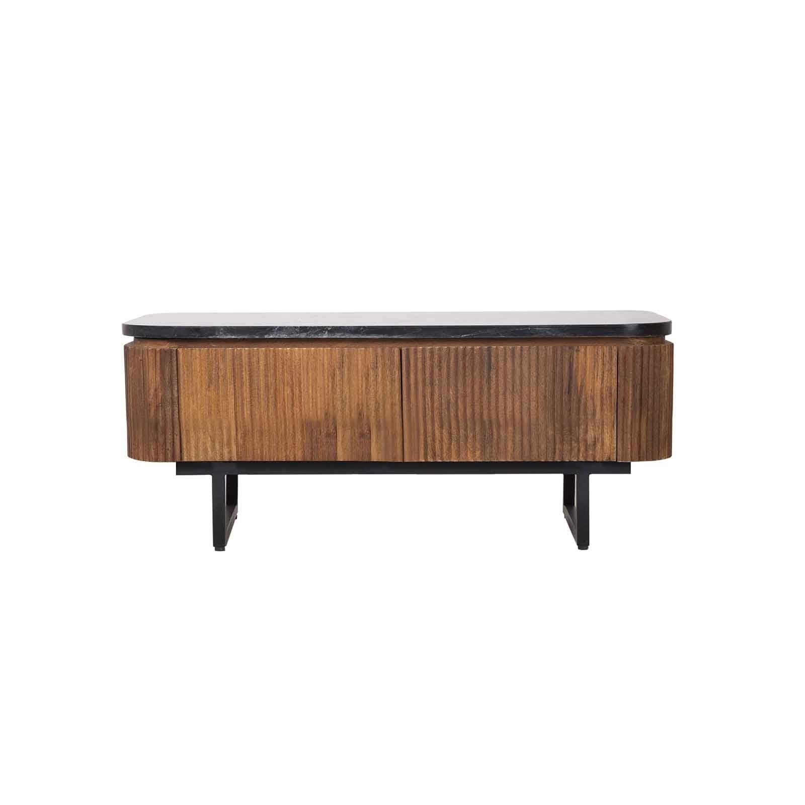 Table Basse 2T plateau marbre noir | Manguier Kfir