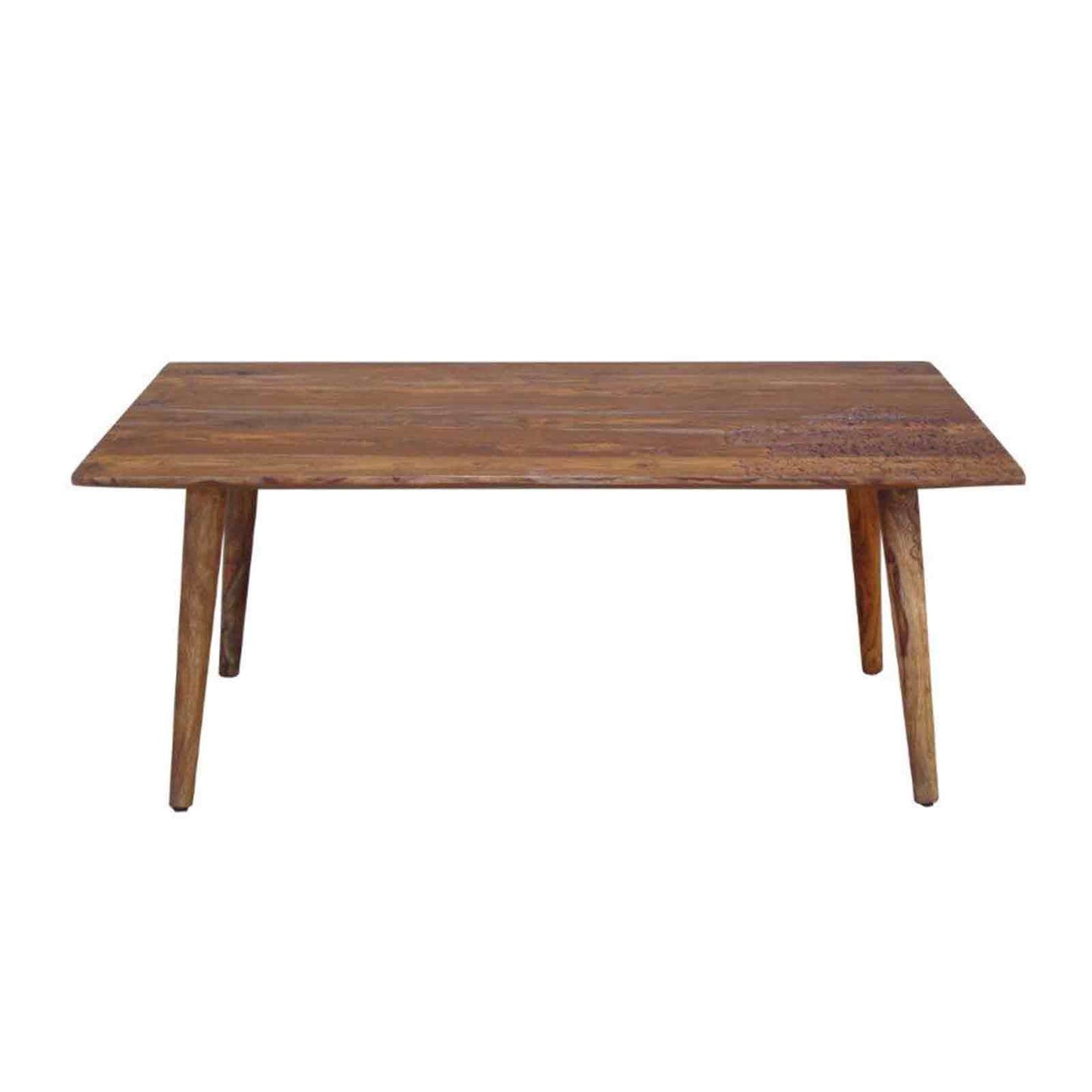 Table basse plateau sculpté bois massif | Manguier Adir