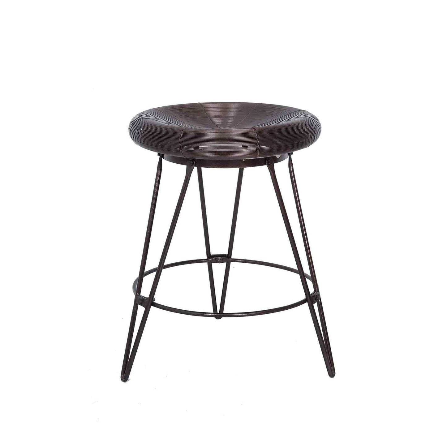 Tabouret fil métal déco cuivre | Métal Step