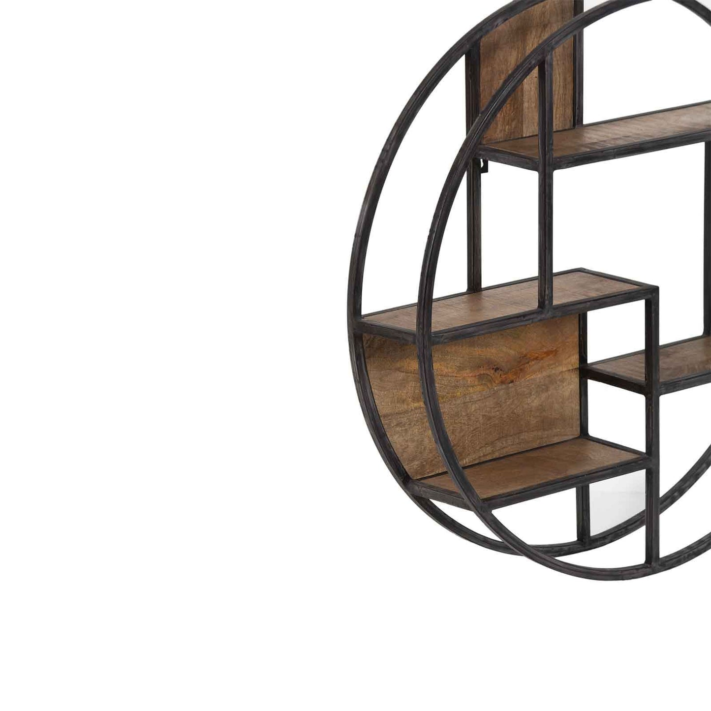 Etagère ronde en bois et métal | Mango Stockholm