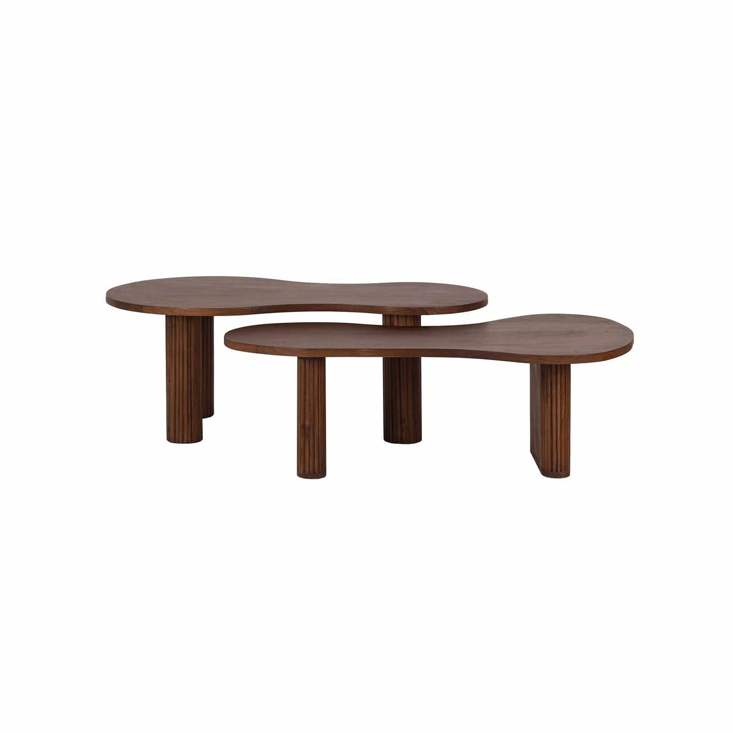 Set de 2 tables basses ovales | Acacia Arad