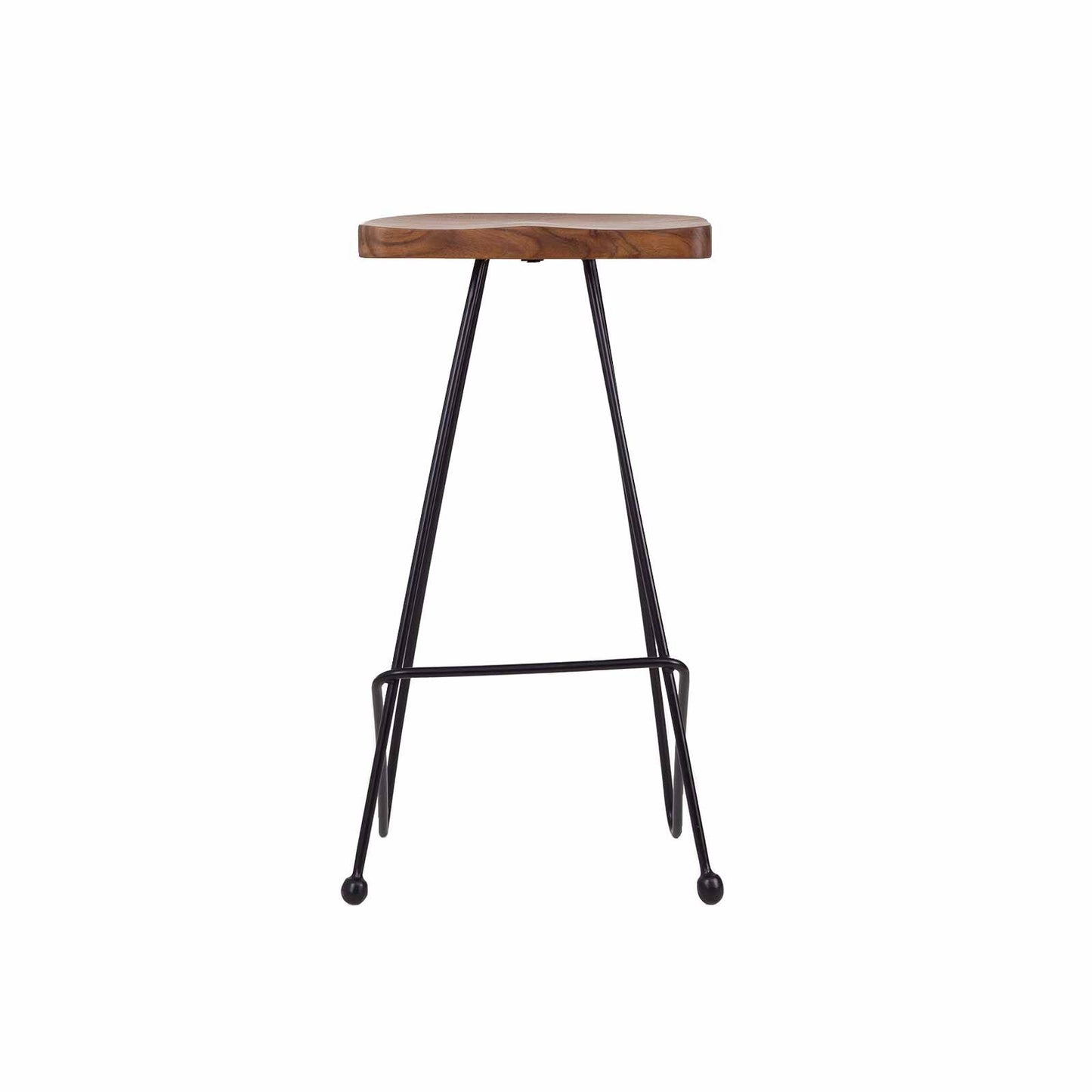 Tabouret de bar acacia et métal | Offre M&M Tila